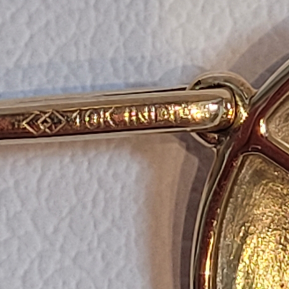 10k Solid Yellow Gold Evil Eye Pendant with Natural Diamonds. - Picture 5 of 6